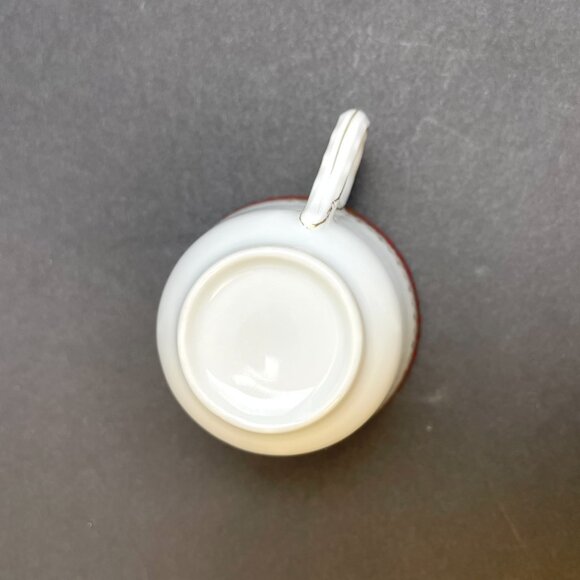 Vintage Demitasse Coffee Cup and Saucer Red & Gold Pattern German Porcelain - Picture 12 of 12